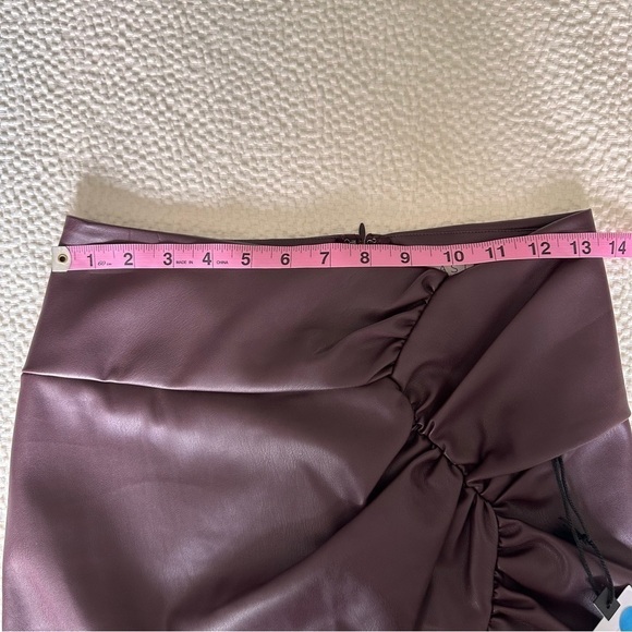 Astr Women’s Dancing Queen Faux Leather Mini Skirt Eggplant Color SZ S - Picture 10 of 11